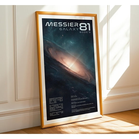 Messier Print, Spiral Space Wall Art, Featuring Bode'S In Starry Night Universe De UNFRAMED Poster, Wall Art for Decor, Present, 8x12