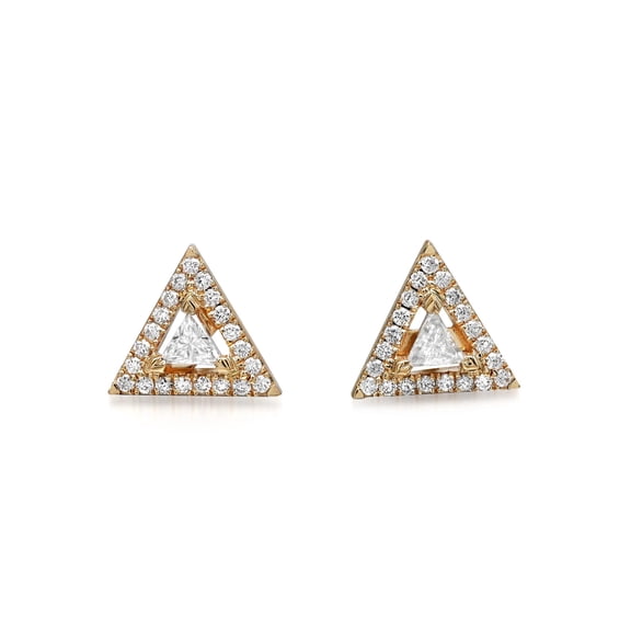 Messika 0.32Cttw Thea Diamond Stud Earrings 18K Yellow Gold