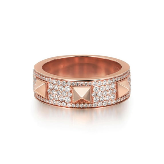 Messika 0.61Cttw Spiky Diamond Band Ring 18K Rose Gold Size 52 US 6.25