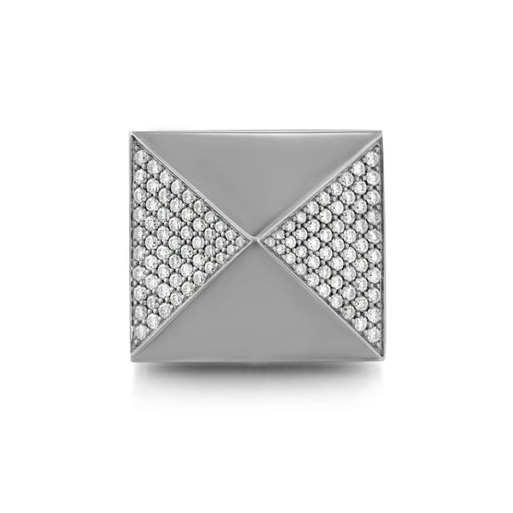 Messika 1.06Cttw Spiky Diamond Cocktail Ring 18K Black Gold Size 53 US 6.5