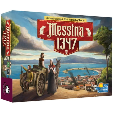 Rio Grande Games: Messina 1347 - Strategy Board Game, Survive The Black Plague, Medieval Resource Management, Grid Movement, Ages 14+, 1-4 Players
