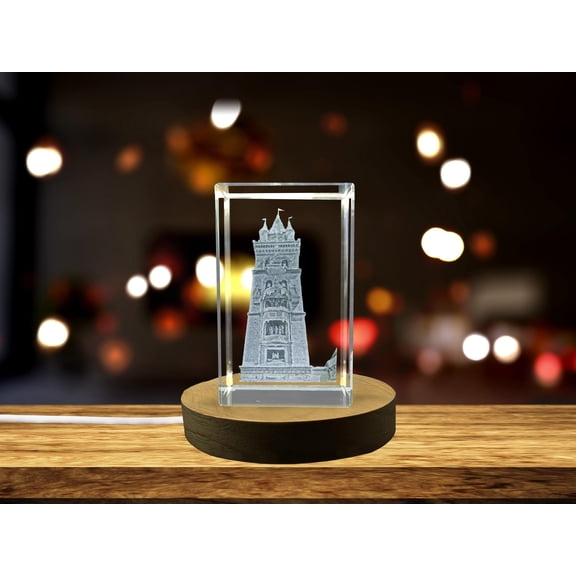 Messina Astronomical Clock 3D Engraved Crystal Keepsake