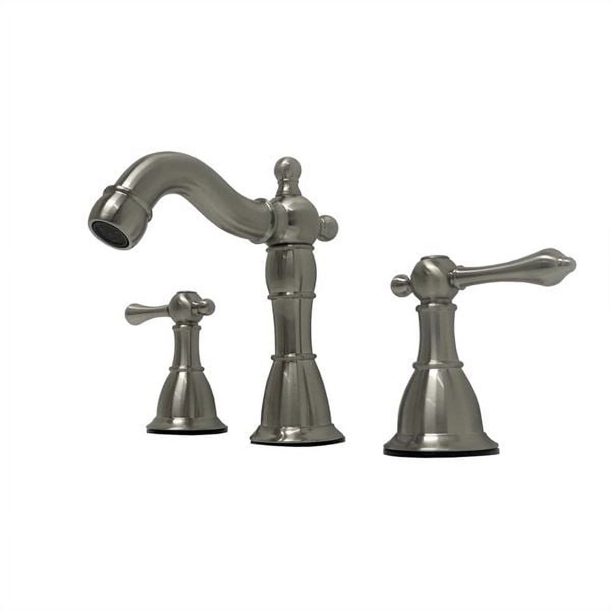 Messina Brushed Nickel Double Handle Widespread Bathroom Faucet