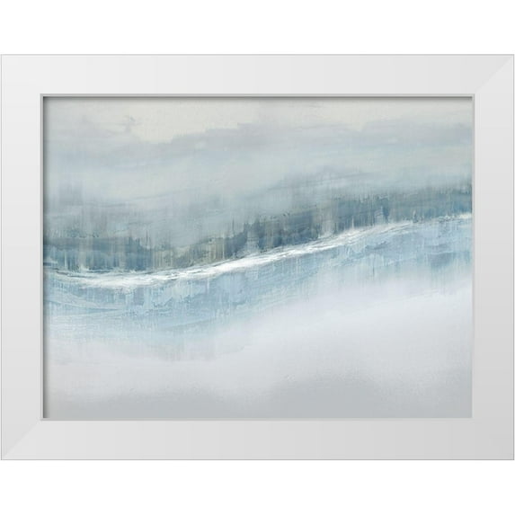 Messina, Jake 14x12 White Modern Wood Framed Museum Art Print Titled - Flowing Aqua