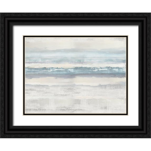 Messina, Jake 18x15 Black Ornate Wood Framed with Double Matting Museum Art Print Titled - Aqua Movement