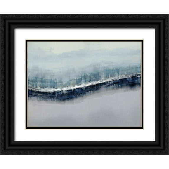 Messina, Jake 18x15 Black Ornate Wood Framed with Double Matting Museum Art Print Titled - Flowing Gray