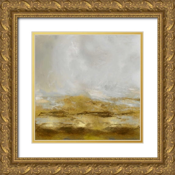 Messina, Jake 20x20 Gold Ornate Wood Framed with Double Matting Museum Art Print Titled - Golden Terra