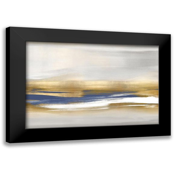 Messina, Jake 24x17 Black Modern Framed Museum Art Print Titled - Gold Rush Blue I