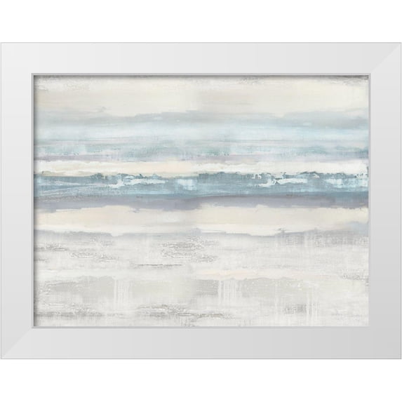 Messina, Jake 24x19 White Modern Wood Framed Museum Art Print Titled - Aqua Movement