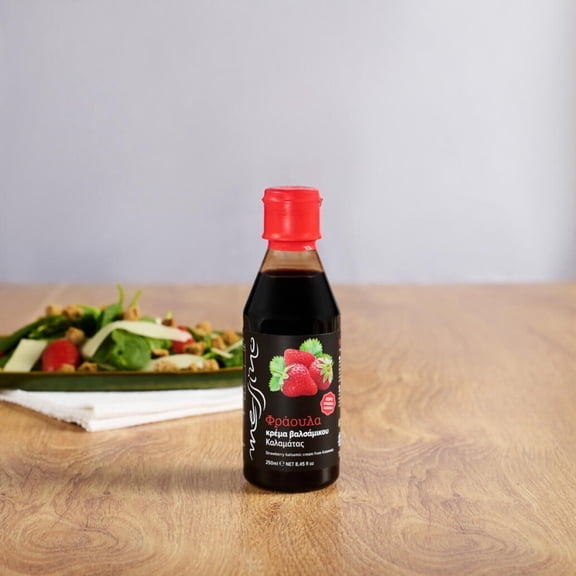 Messino Strawberry Balsamic Vinegar Glaze Imported from Greece, 250 ml