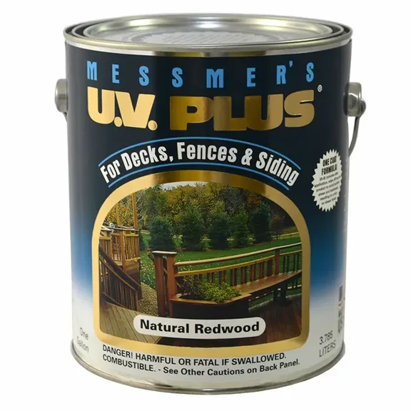 1 gal Messmer's MC-503-1 Natural Redwood U.V. Plus Decks, Fences & Siding Semi-Transparent Oil-Based Stain