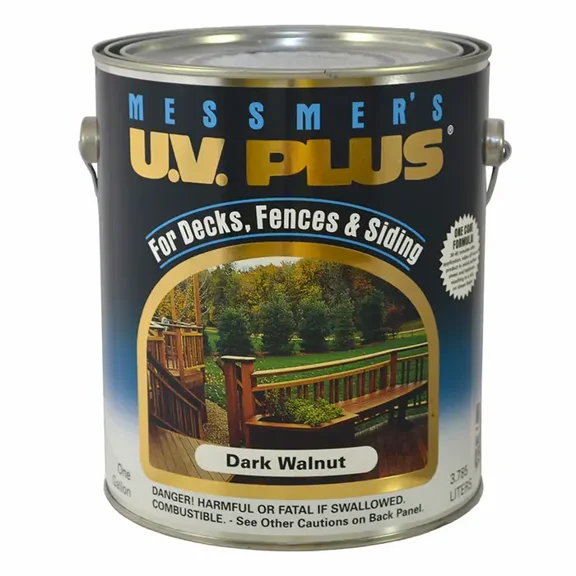 1 gal Messmer's MS-603-1 Dark Walnut U.V. Plus Decks, Fences & Siding Semi-Transparent Oil-Based Stain