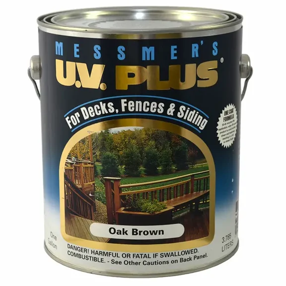 1 gal Messmer's MS-604-1 Oak Brown U.V. Plus Decks, Fences & Siding Semi-Transparent Oil-Based Stain