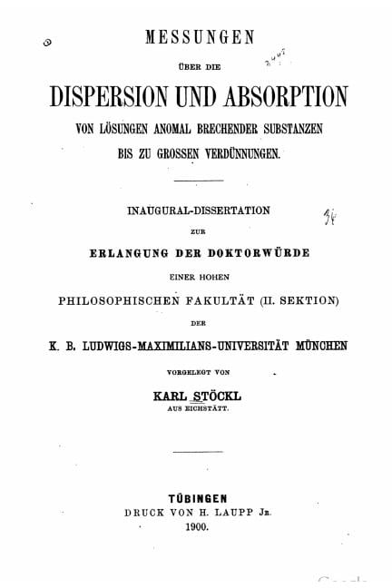 Messungen über die dispersion und absorption (Paperback)
