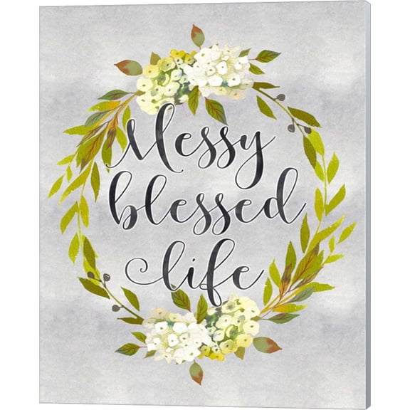 Messy Blessed Life by Tara Moss, Canvas Wall Art, 16W x 20H