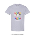 thumbnail image 1 of Messy Bun Autism Mom Raising A Hero Awareness Advocate Gift Unisex T-Shirt, up to size 5XL, 1 of 2