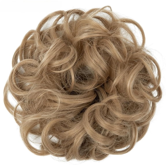 Messy Bun Beach Blonde Hair Piece Human Hair Blonde – Natural Soft Updo Look, Secure & Lightweight Hair Bun Extensions For Women, messy bun hair piece