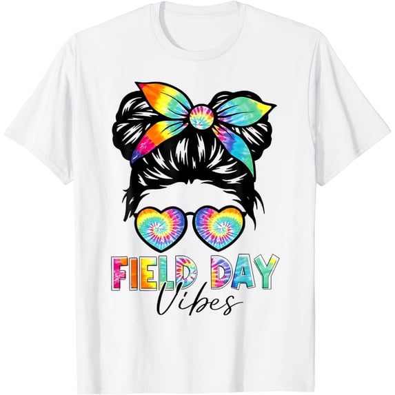 Messy Bun Field Day 2024 Girls Student T-Shirt