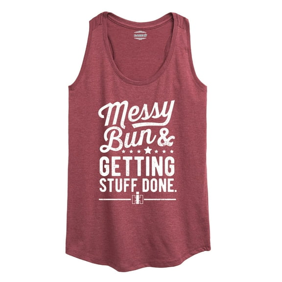 Messy Bun Getting Stuff Done - Women's Racerback Tank Top