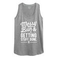 thumbnail image 1 of Messy Bun Getting Stuff Done - Women's Racerback Tank Top, 1 of 6