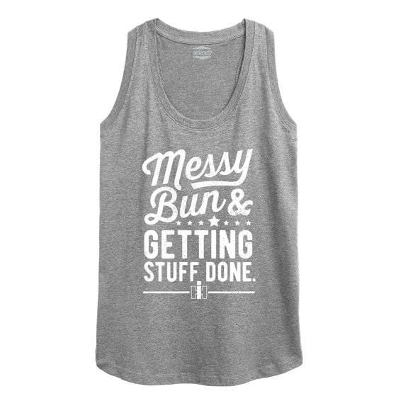 Messy Bun Getting Stuff Done - Women's Racerback Tank Top