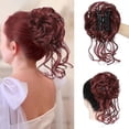 thumbnail image 1 of Messy Bun Hair Piece Claw Clip Curly Wavy Hair Buns Tousled Updo Hair Buns Extensions Scrunchie Long Beard Clip Claw in Bun Hair pieces for Women, 1 of 8
