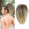 thumbnail image 1 of Messy Bun Hair Piece Claw Clip in Hair Buns Hair Piece for Women Straight Short High Ponytail Extension Tousled Updo Faux Hair Bun Scrunchies for Women and Girls (Brown Mix Ash Blonde), 1 of 6