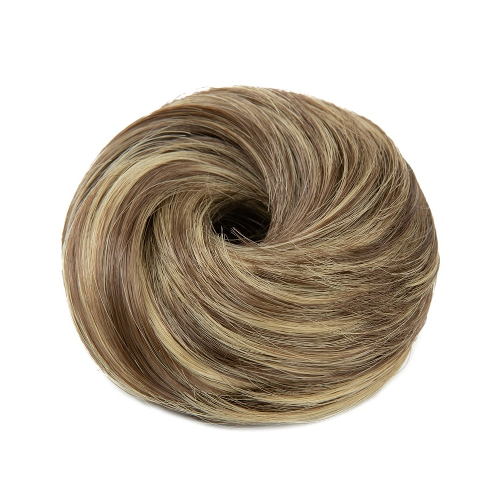 Messy Bun Hair Piece Elastic Straight Hair Scrunchies Synthetic Donut Chignon for Women