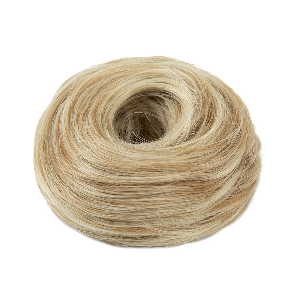 Messy Bun Hair Piece Elastic Straight Hair Scrunchies Synthetic Donut Chignon for Women