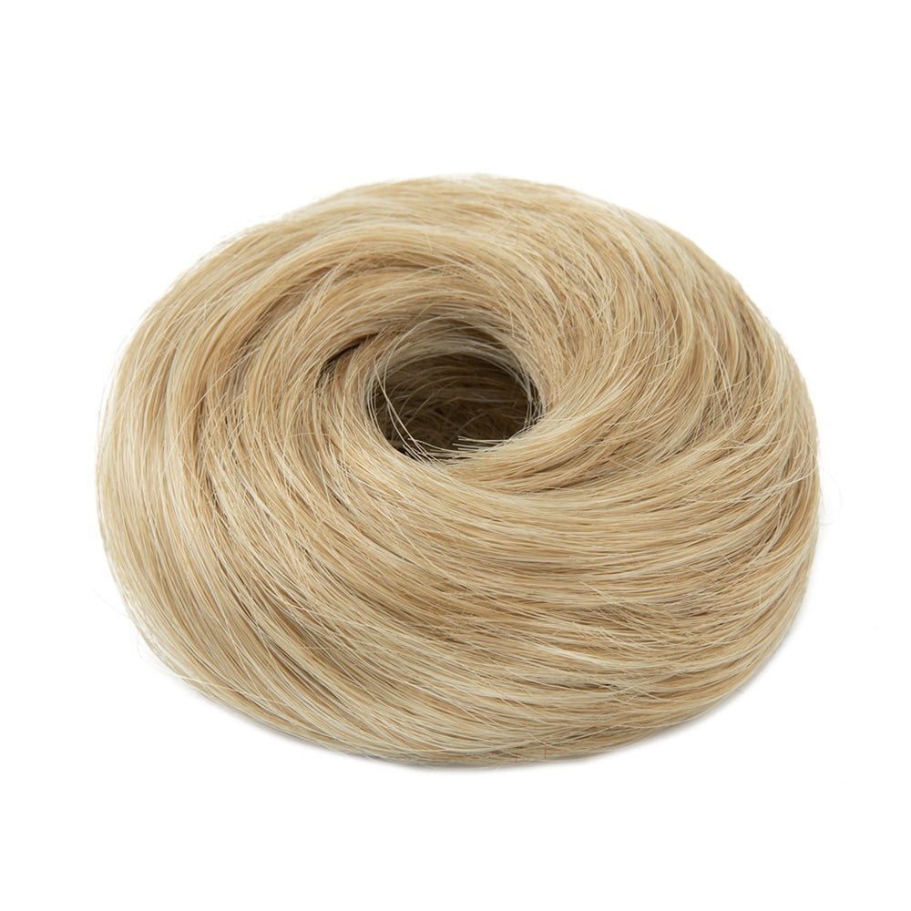 Messy Bun Hair Piece Elastic Straight Hair Scrunchies Synthetic Donut Chignon for Women