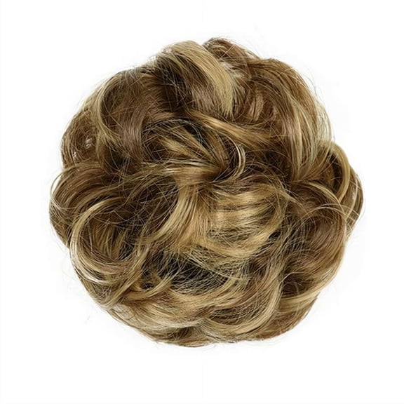 Messy Bun Hair Piece Synthetic Fibers Stretchy Fluffy Updo Wavy Curly Chignon Hair Bun Extensions