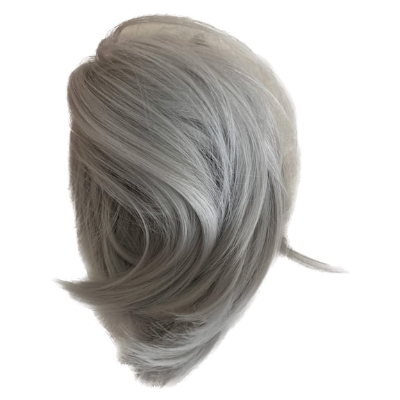 Straight Scrunchy Messy Bun Hair Piece Chignon, Silver Grey
