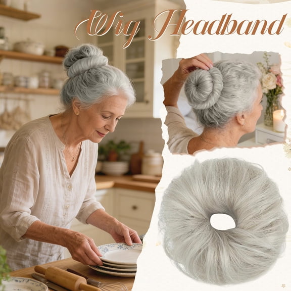Messy Bun Hair Piece Wavy Curly Scrunchie Extension Thick Updo Hairpiece Synthetic Hair Accessories