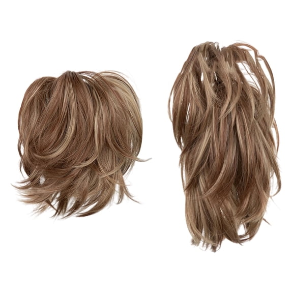 Natural Hair Extensions Messy Bun Hair Piece with Bendable Metal Wire Clip for Women Ideal for Effortless Updos and Ponytail Styles