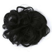 Messy Bun Hair Piece for Women BWASD Curly Scrunchies Synthetic Wig Accessory Chignon Ponytail Updo Hairpieces Easy-To-Wear Stylish Circle Elastics