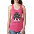 thumbnail image 1 of Messy Bun Soccer Life | Mom Life Game Day Vibes Sports Lover | Mother's Day Sports Ladies Racerback Sleeveless Top, Hot Pink, S, 1 of 5