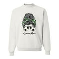 thumbnail image 1 of Messy Bun Soccer Life | Mom Life Game Day Vibes Sports Lover | Mother's Day Sports Unisex Crewneck Sweatshirt, White, XL, 1 of 5