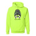 thumbnail image 1 of Messy Bun Soccer Life | Mom Life Game Day Vibes Sports Lover | Mother's Day Sports Unisex Hoodie Sweatshirt, Safety Green, S, 1 of 5