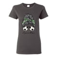 thumbnail image 1 of Messy Bun Soccer Life | Mom Life Game Day Vibes Sports Lover | Mother's Day Sports Womens T-Shirt, Charcoal, S, 1 of 5