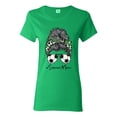 thumbnail image 1 of Messy Bun Soccer Life | Mom Life Game Day Vibes Sports Lover | Mother's Day Sports Womens T-Shirt, Kelly, 2XL, 1 of 5
