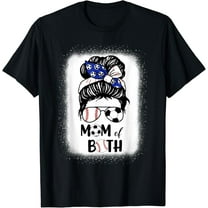 Messy Bun Soccer Mom Baseball Mom Of Both Mothers Day T-Shirt Unisex S-5XL Hot Trending Shirt, Vintage Birthday Gift