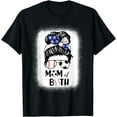 thumbnail image 1 of Messy Bun Soccer Mom Baseball Mom Of Both Mothers Day T-Shirt, 1 of 4