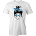 thumbnail image 1 of Messy Bun T-Shirt | Cool Hairstyle White Tee Gift, 1 of 5