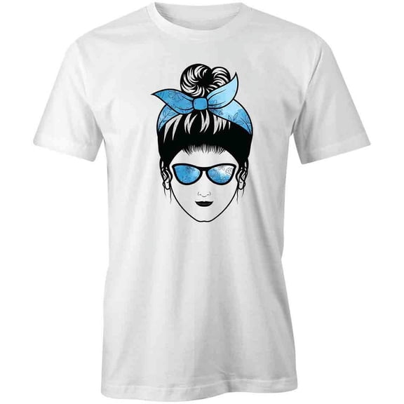 Messy Bun T-Shirt | Cool Hairstyle White Tee Gift