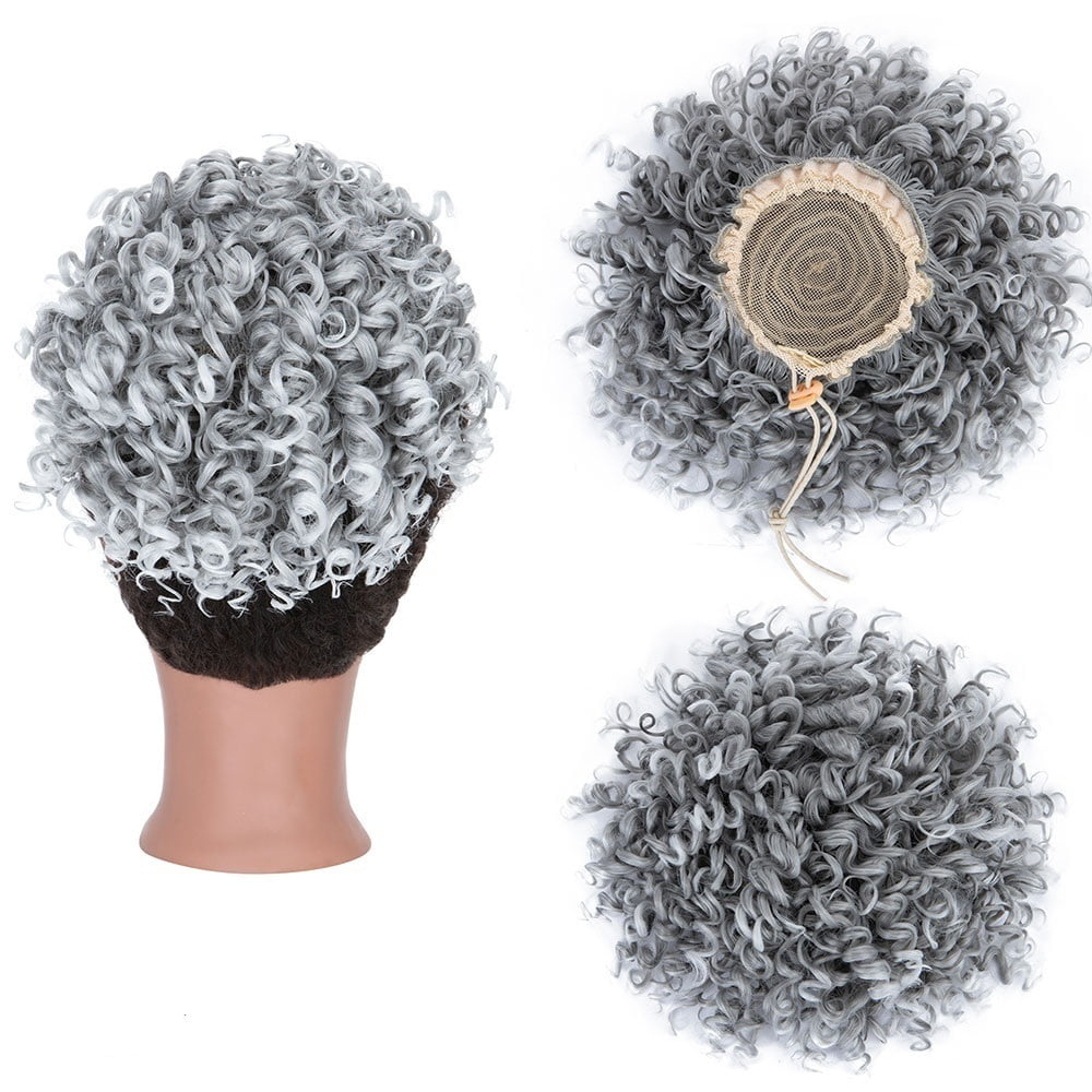 Messy Curly Fluffy Bun Hair Piece Tousled Updo Elastic Drawstring Ponytail Extension Synthetic Hair Scrunchies