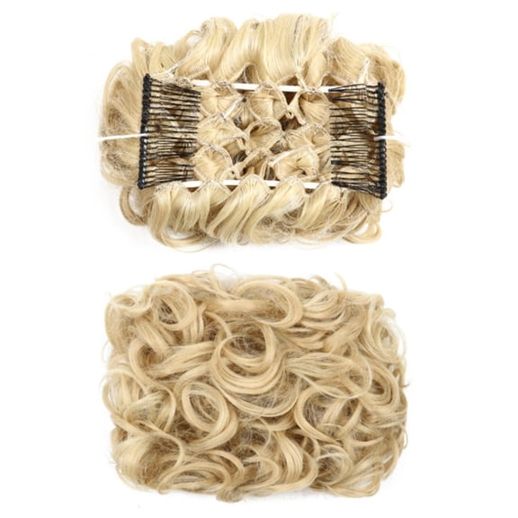 Messy Curly Hair Bun, Easy Stretch Hair Bun with Comb Clip, High Bun Wig Set, Ponytail Braid Hair Loop, Adjustable Fit, Japanese Synthetic Fiber, Soft, No Shine, Elegant Look