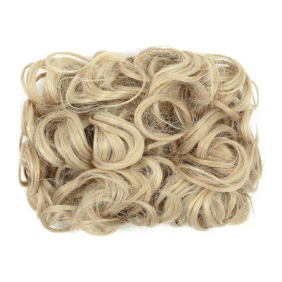 Messy Curly Hair Bun Extension - Stretch Hair Bun Clip for Women, Heat Resistant Synthetic Fiber, High Bun Hairpiece, Curly Ponytail Bun Wig, Hair Loop Updo Accessory, Fashion Hair Bun