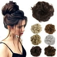thumbnail image 1 of Messy Hair Bun Hair Scrunchies Extension Wavy Curly Wedding Donut Hair Extensions Hairpiece Wig, 1 of 5