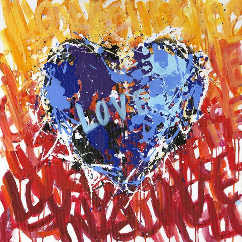 "Messy Love" Painting Print on Wrapped Canvas