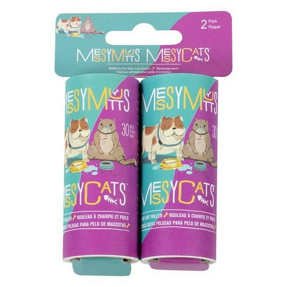 Messy Mutts 628043607309 Replacement Mess Dog & Cat Lint Rollers - Pack of 2 - 12 Each per Case